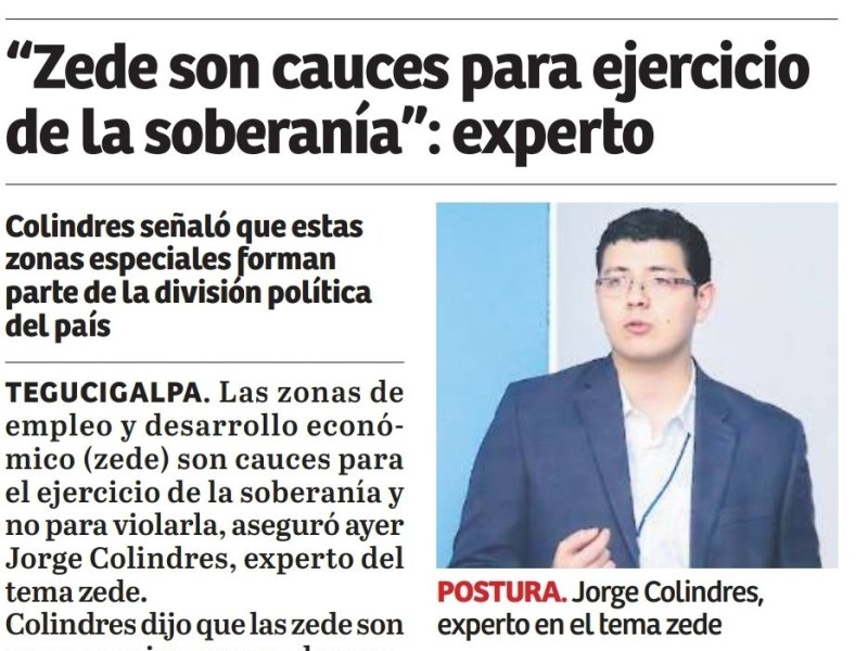 Las ZEDE son cauces para el ejercicio de la&nbsp;soberanía